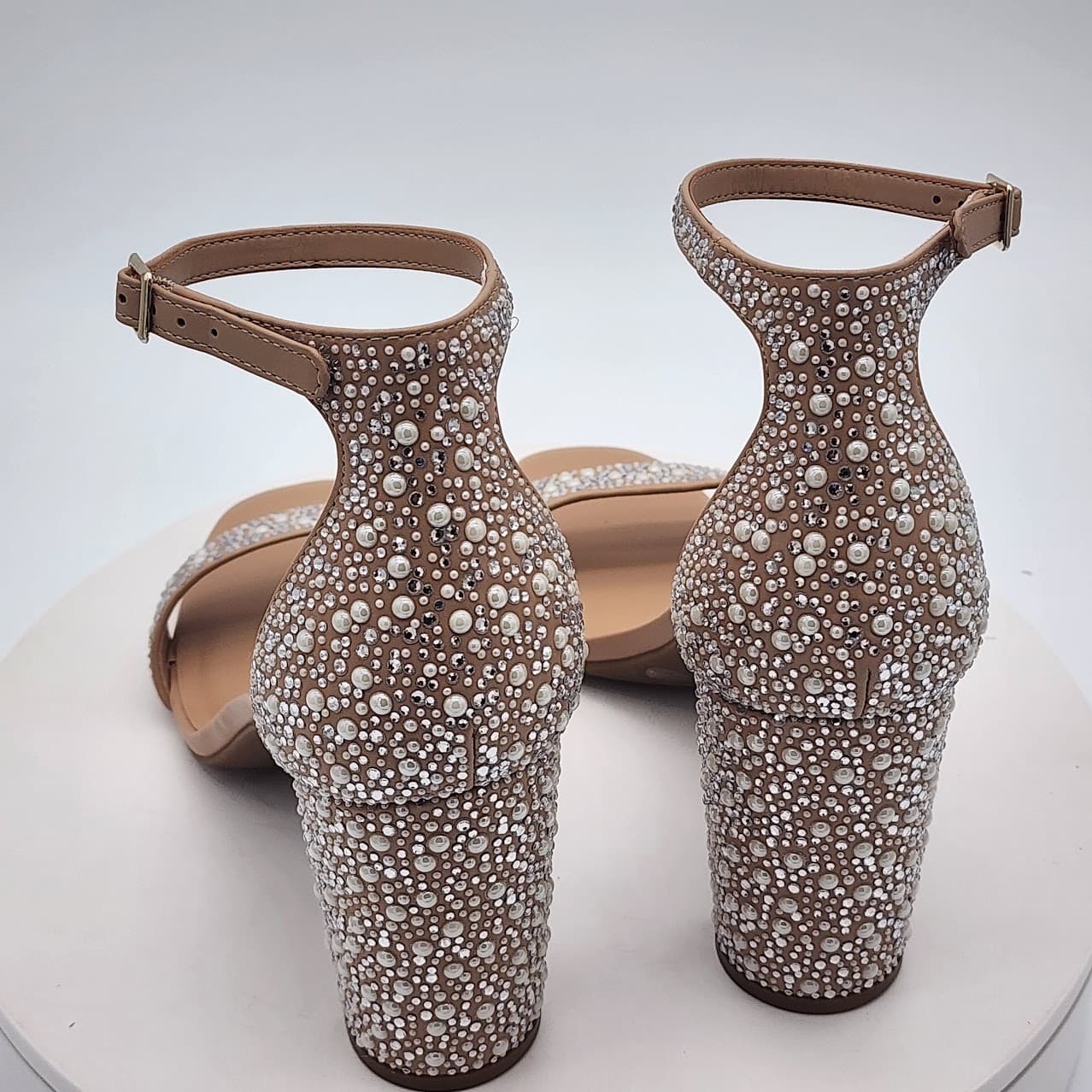 I.N.C. International Concepts Pearl Bling Block Heel Sandals Women's Size 10.5M - Thumbnail 3
