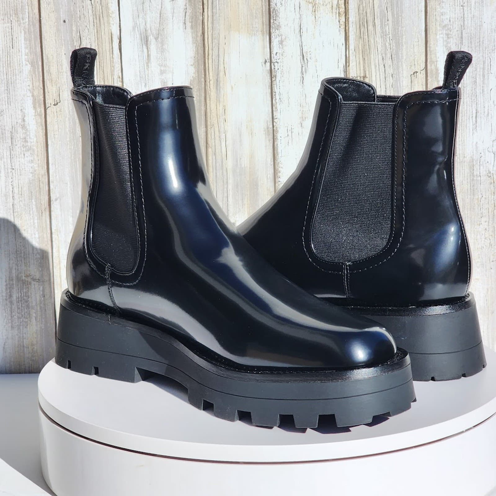NEW - DKNY Women's Senni Chelsea Lug Boots - Size 11 - Black - Thumbnail 6