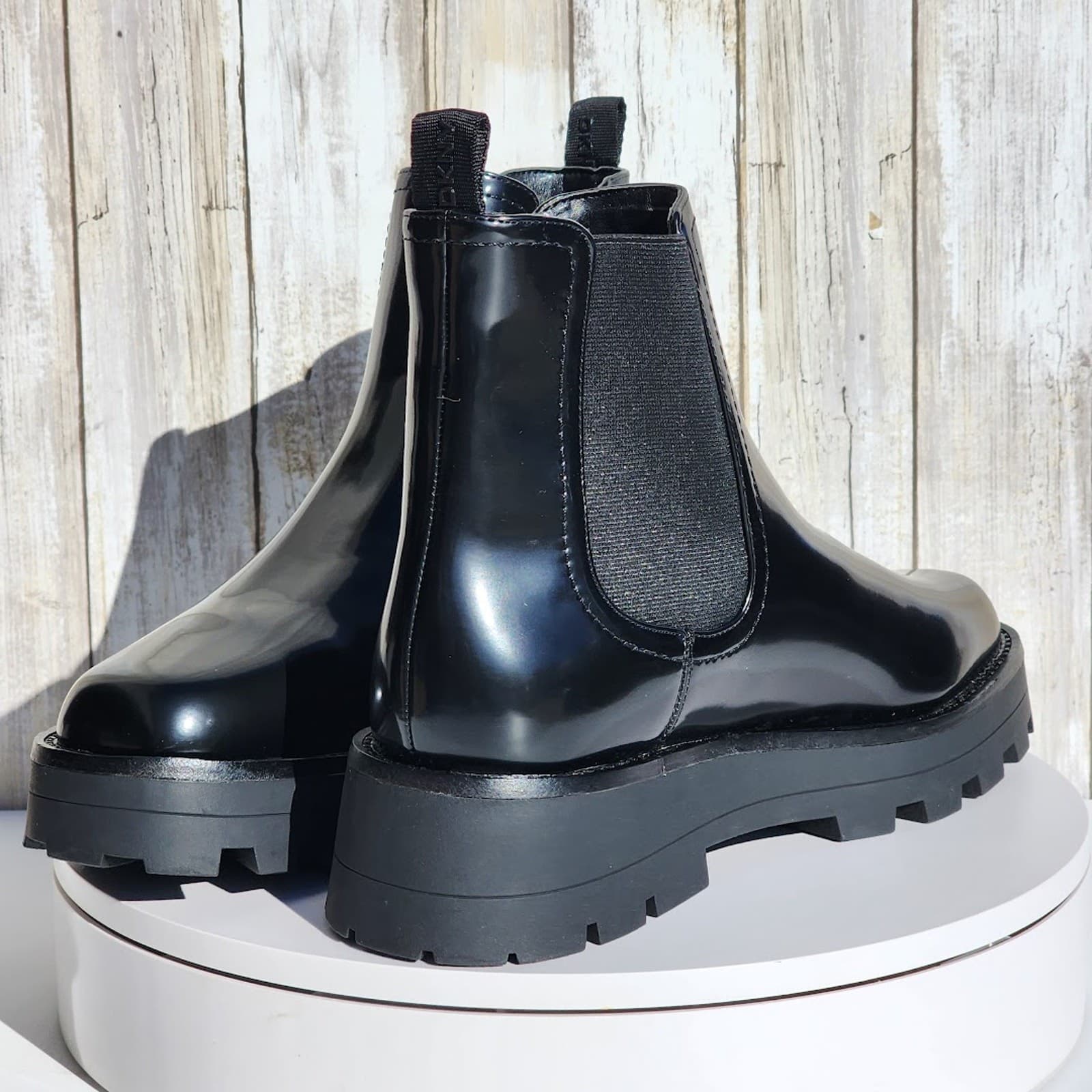 NEW - DKNY Women's Senni Chelsea Lug Boots - Size 11 - Black - Thumbnail 8