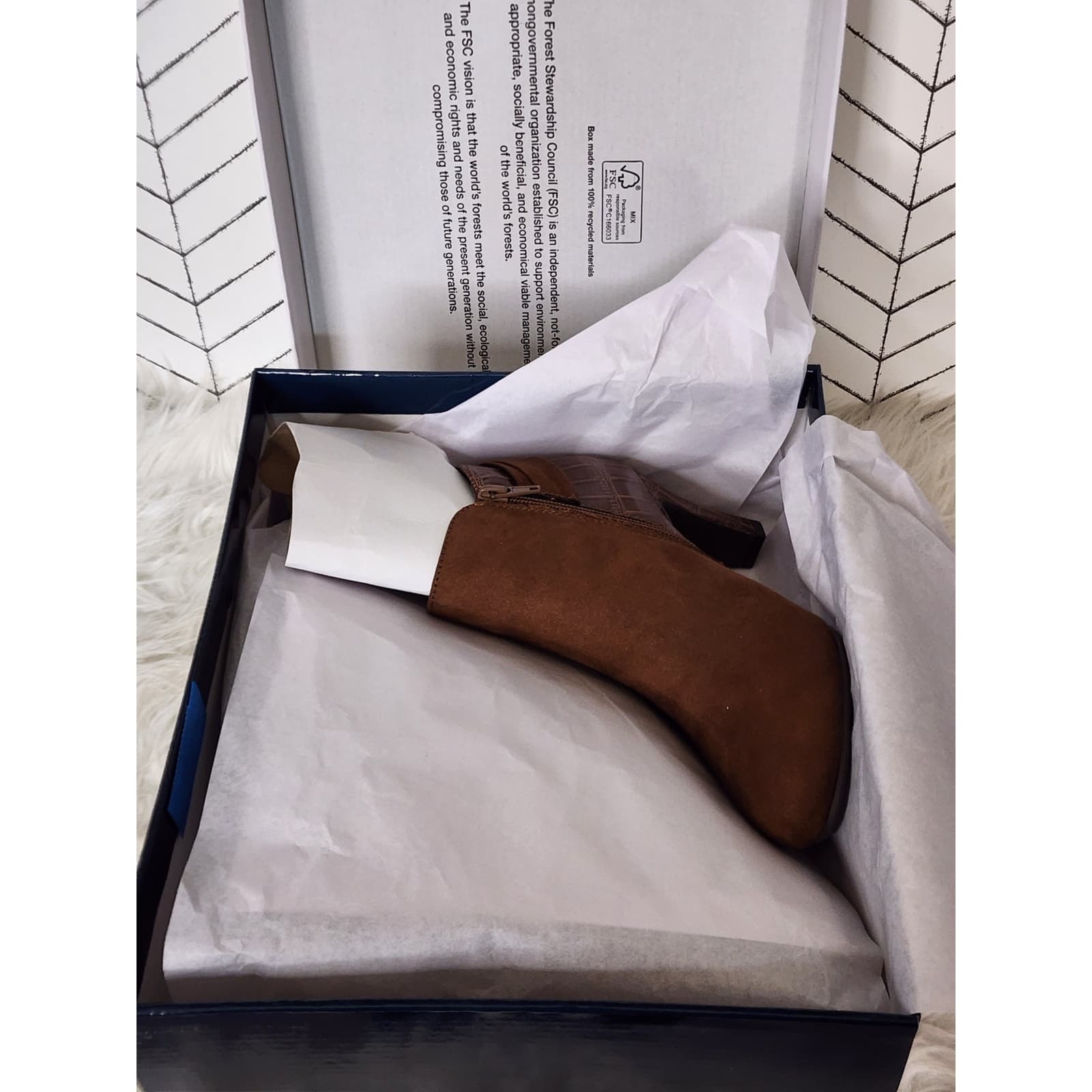Karen Scott Koraa Strapped Booties for Women – Brown with Croc - Size 7.5 M - Thumbnail 11