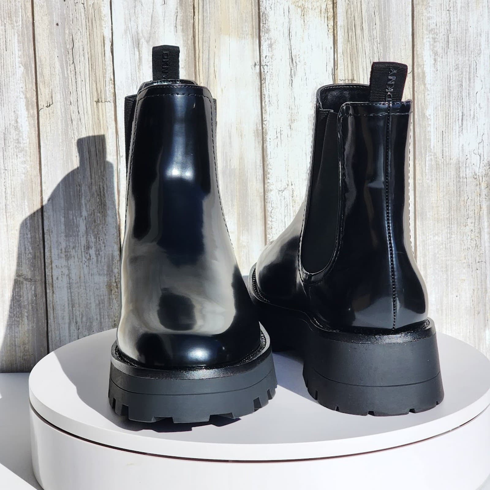 NEW - DKNY Women's Senni Chelsea Lug Boots - Size 8.5 - Black - Thumbnail 5