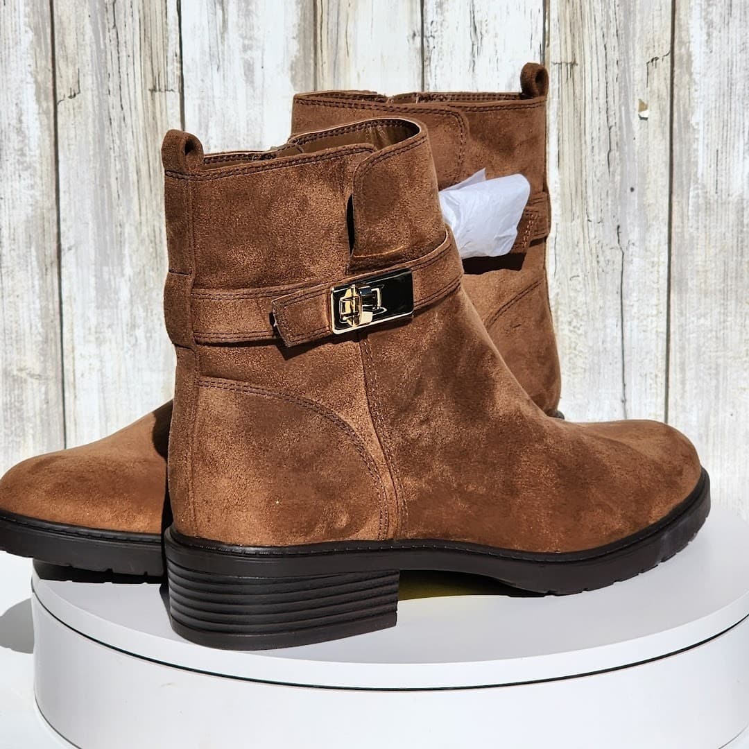 NEW - Giani Bernini Women's Becca Memory Foam Buckled Booties - Size 9.5 M - Thumbnail 4