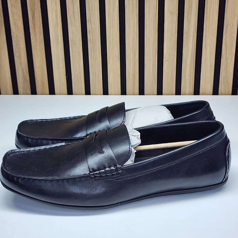 NEW - Alfani Mason Men’s Black Loafers Slip On Dress Shoes - Size 12 - Thumbnail 3