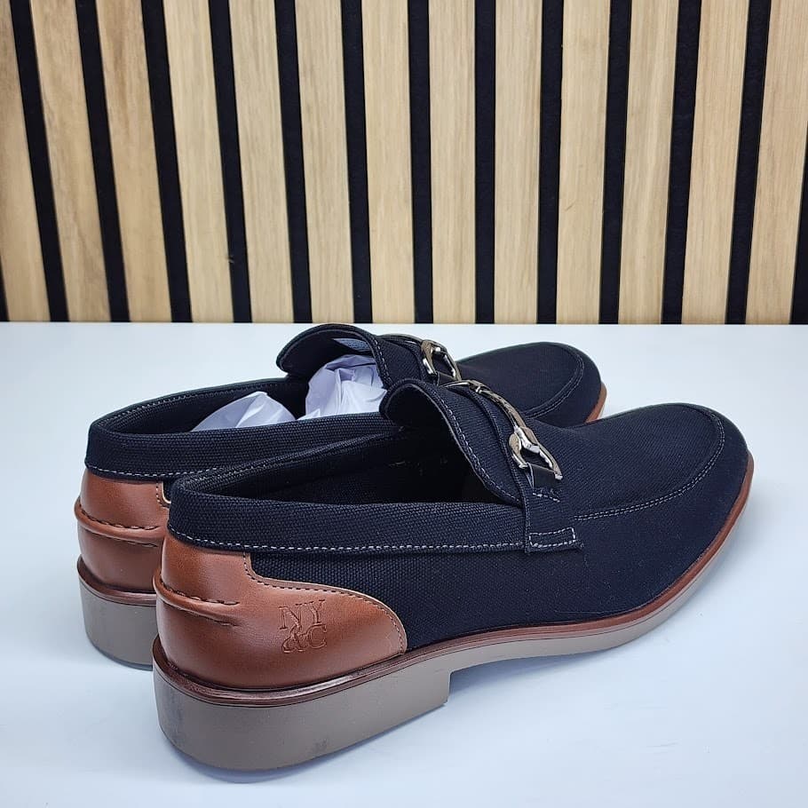 NEW - New York & Company Men’s Black Bit Loafers Slip On Dress Shoes - Size 12 - Thumbnail 2