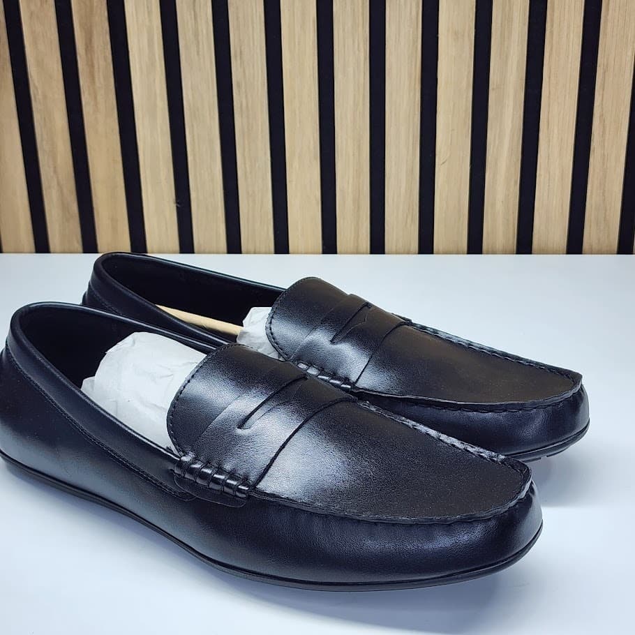 NEW - Alfani Mason Men’s Black Loafers Slip On Dress Shoes - Size 12