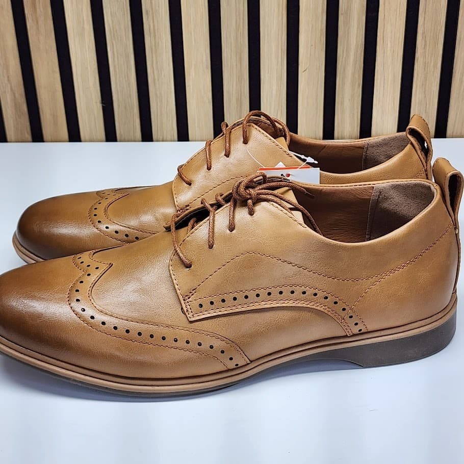 NEW - Deer Stags Delgado Wingtip Oxford Men’s Brown Dress Shoe - Size 13 W - Thumbnail 3