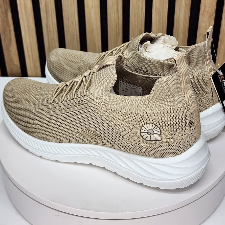 NEW - Akademiks Flux Men’s Tan Sneakers Casual Lace Up Comfort Shoes - Size 9M - Thumbnail 3