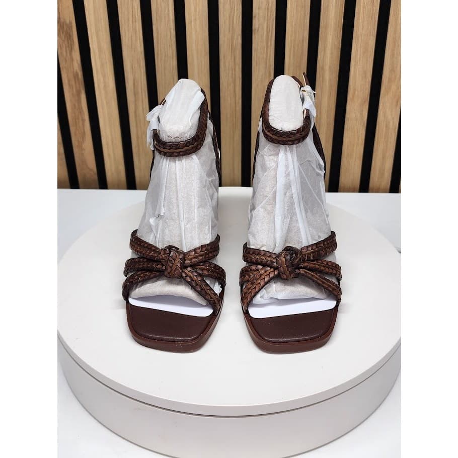 NEW - Giani Bernini Renaee Women’s Brown Woven Block Heel Sandals - Size 8 M - Thumbnail 2