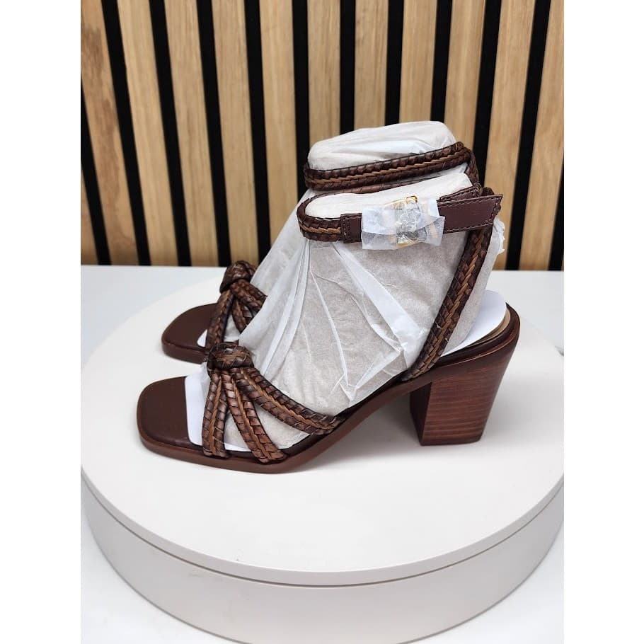 NEW - Giani Bernini Renaee Women’s Brown Woven Block Heel Sandals - Size 8 M - Thumbnail 4