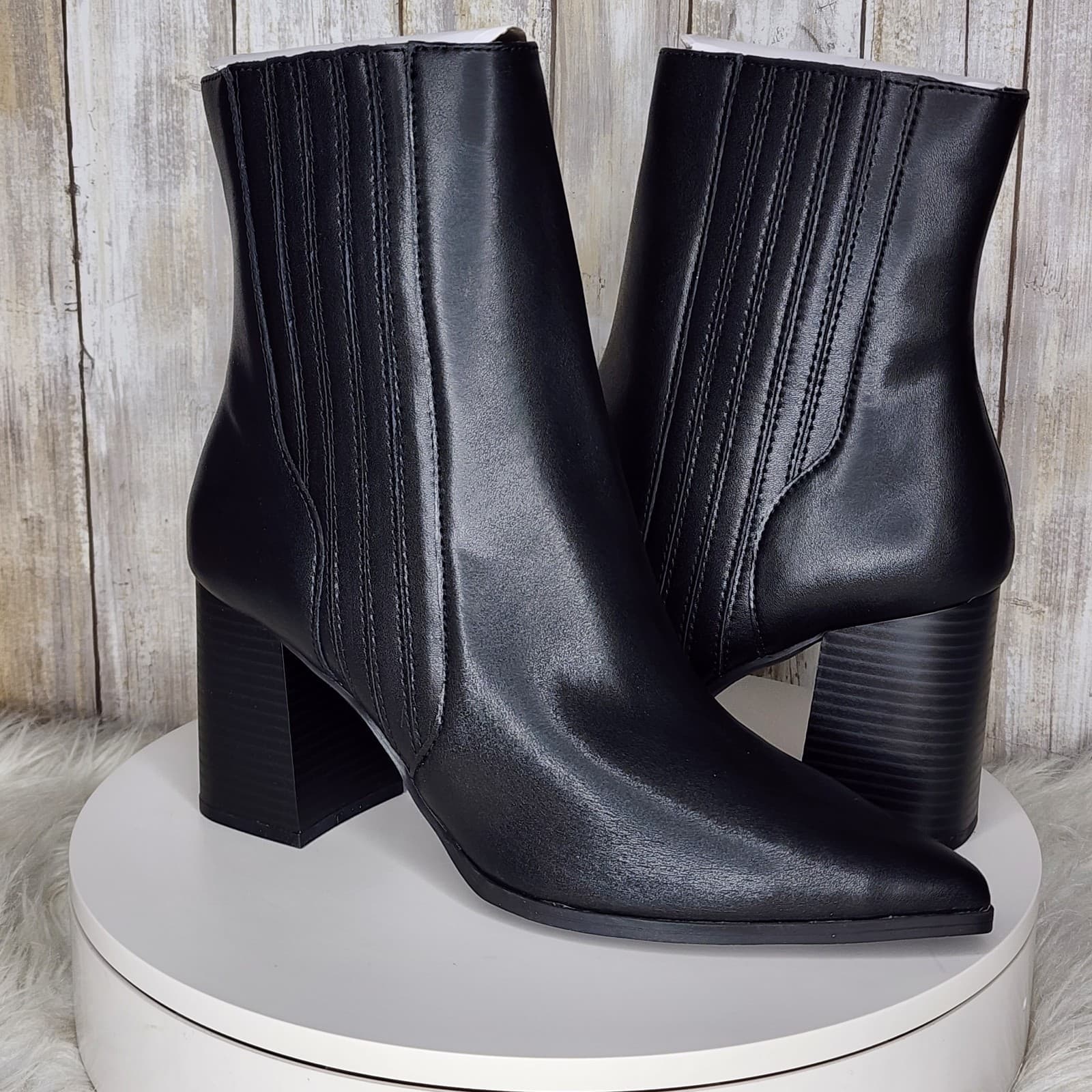 Aqua College Women's Waterproof Iconic Pointed-Toe Dress Booties - Size 10 - Thumbnail 2