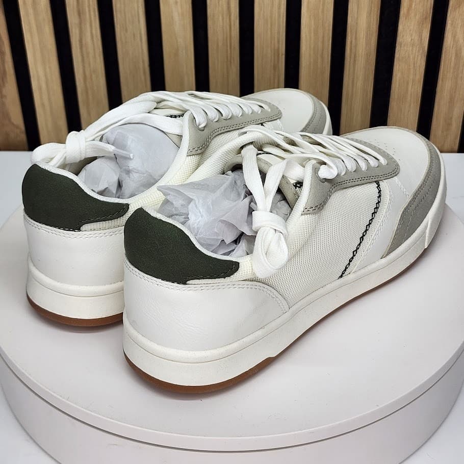NEW - Club Room Dawson Men’s White Sneakers Casual Lace Up Shoes - Size 9 - Thumbnail 2