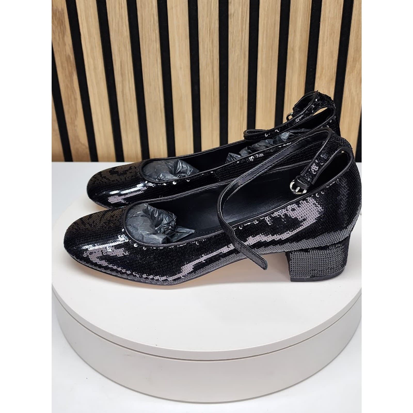 NEW - Marc Fisher LTD Parri Women’s Black Mary Jane Pumps Block Heel Size 8 M - Thumbnail 4