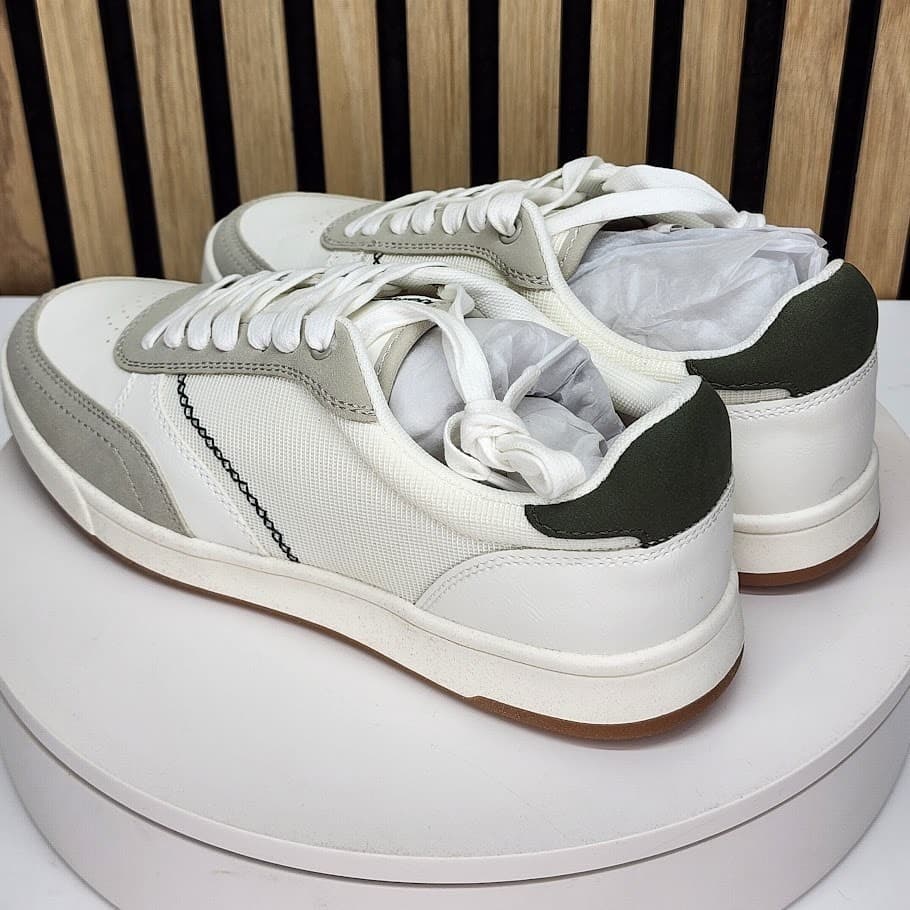 NEW - Club Room Dawson Men’s White Sneakers Casual Lace Up Shoes - Size 9 - Thumbnail 3