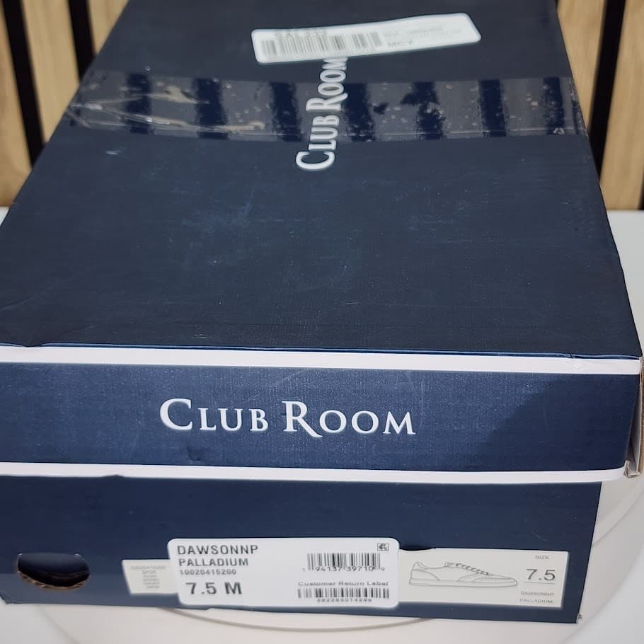 NEW - Club Room Dawson Men’s White Sneakers Casual Lace Up Shoes - Size 7.5 - Thumbnail 5