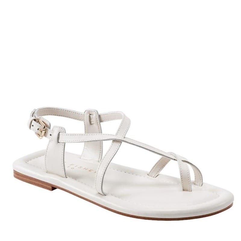 NEW - Marc Fisher LTD Gerty Women’s Ivory Strappy Flat Sandals Leather Size 7.5 - Thumbnail 7