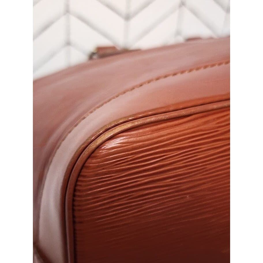 Authentic Louis Vuitton Alma Brown Epi Handbag – Pre-Owned Luxury - Thumbnail 10