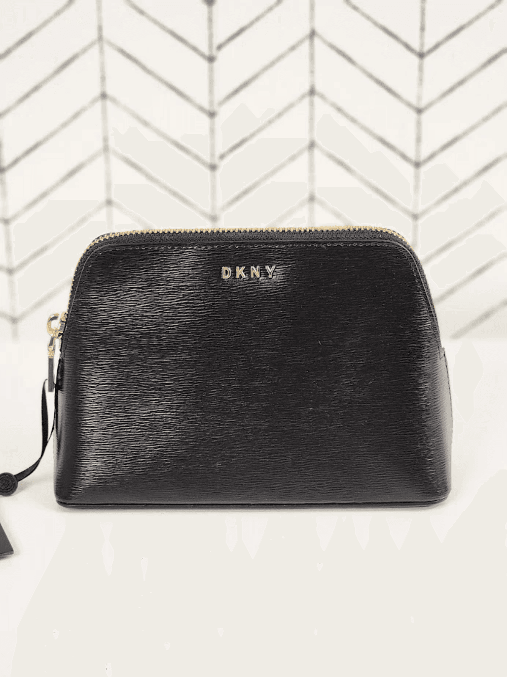 DKNY Bryant Leather Cosmetic Pouch - Thumbnail 3