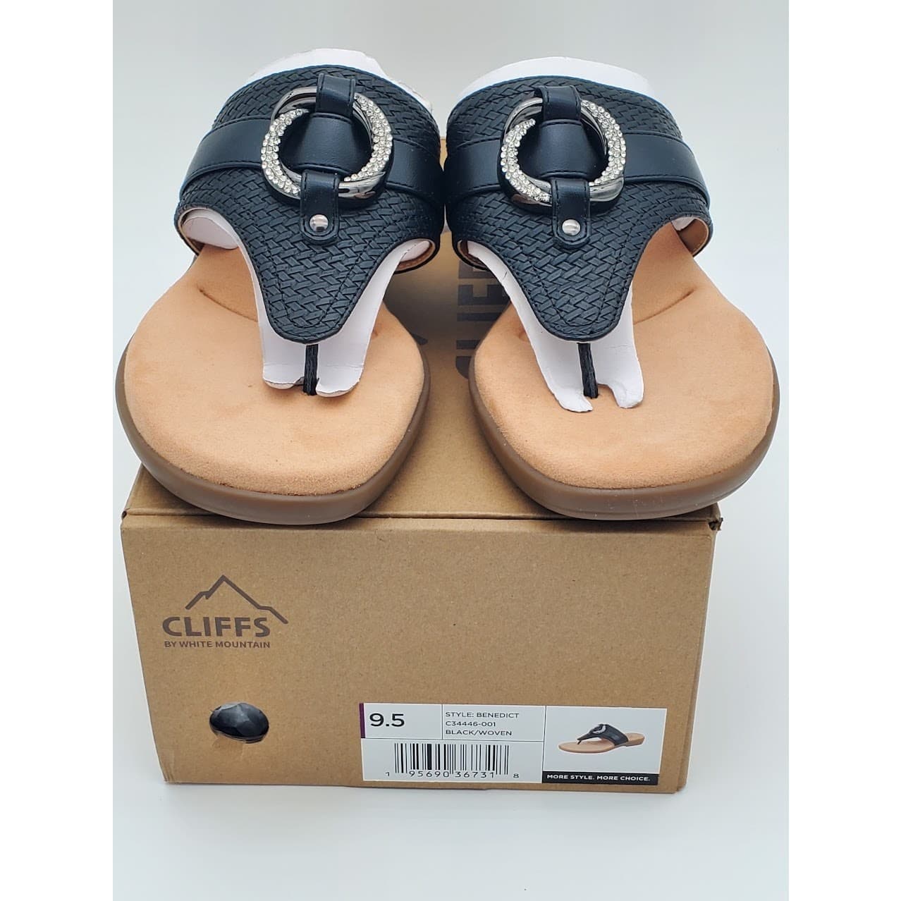 NEW - Cliffs Benedict Women’s Thong Comfort Sandals Casual Wedges - Size 9.5 - Thumbnail 6