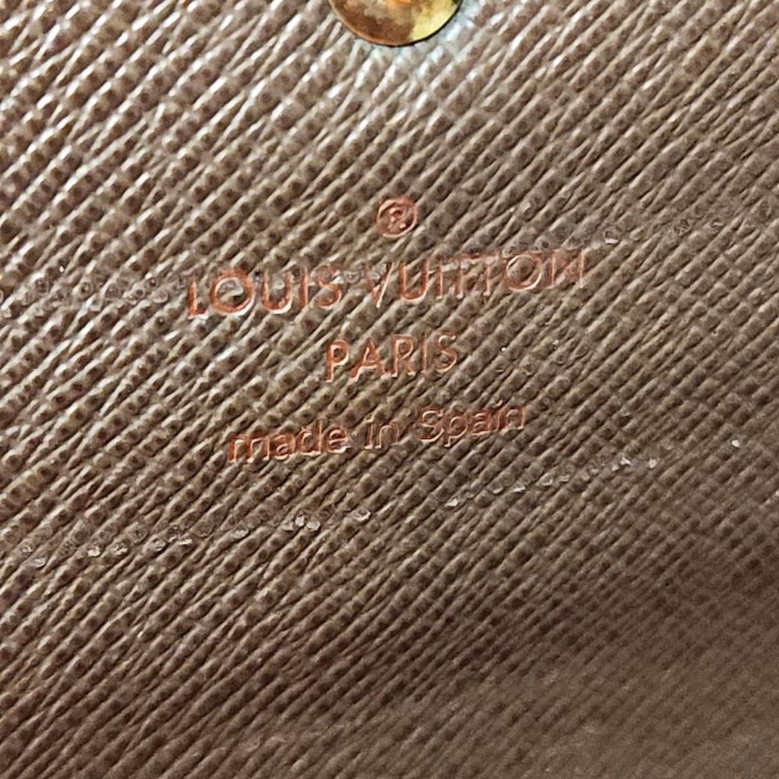 Authentic Louis Vuitton Damier Ebene Portefeuille Sarah Long Bifold Wallet - Thumbnail 7