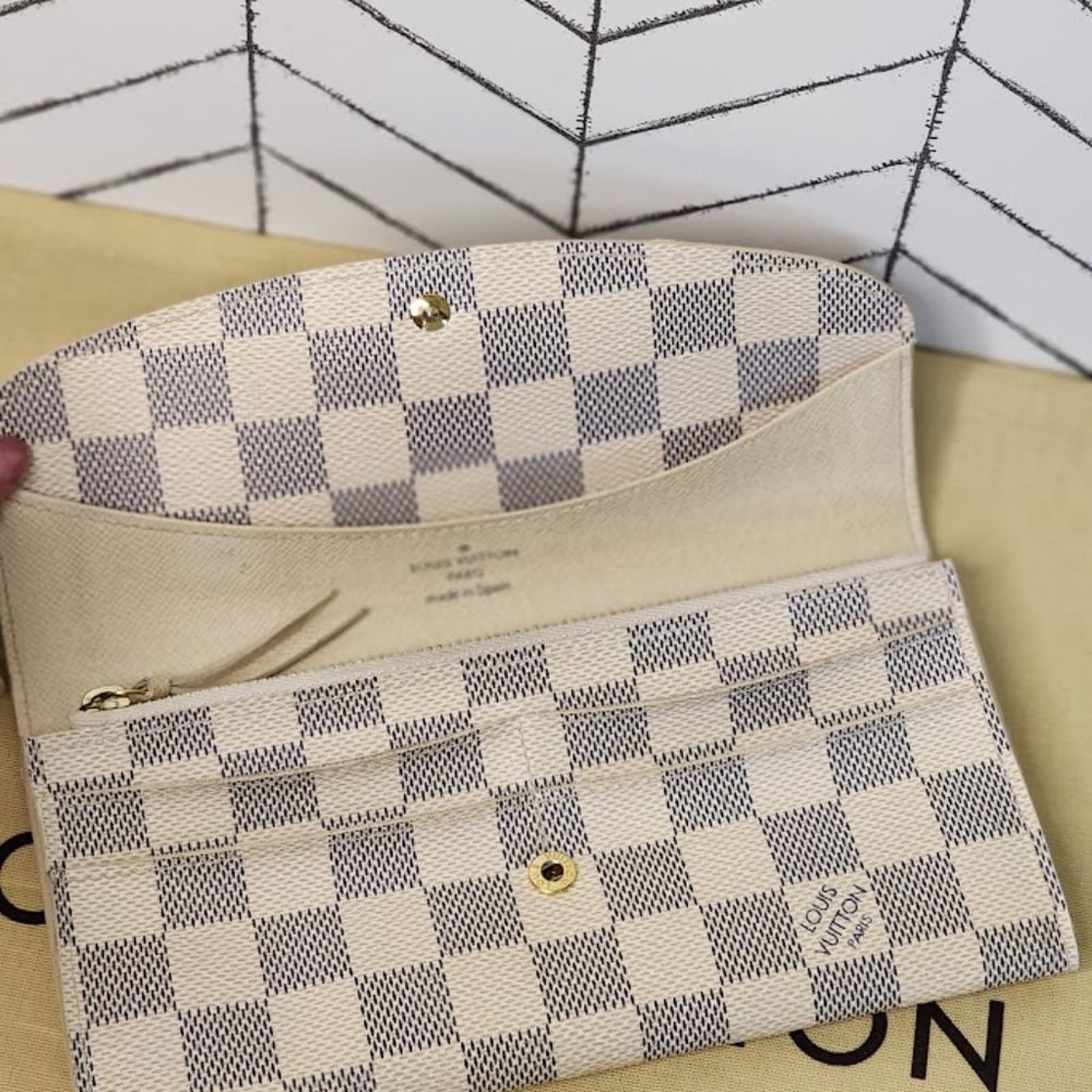 Louis Vuitton Portefeuille Emilie Damier Azur Wallet - Thumbnail 6