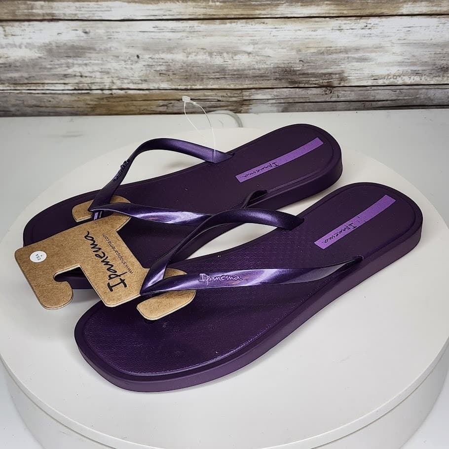 NEW - Ipanema Solar Colors Women’s Metallic Flip Flop Sandals Size 7 - Thumbnail 4