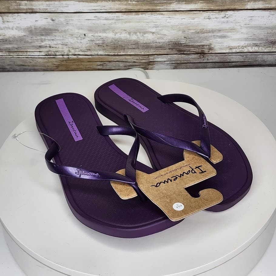 NEW - Ipanema Solar Colors Women’s Metallic Flip Flop Sandals Size 7