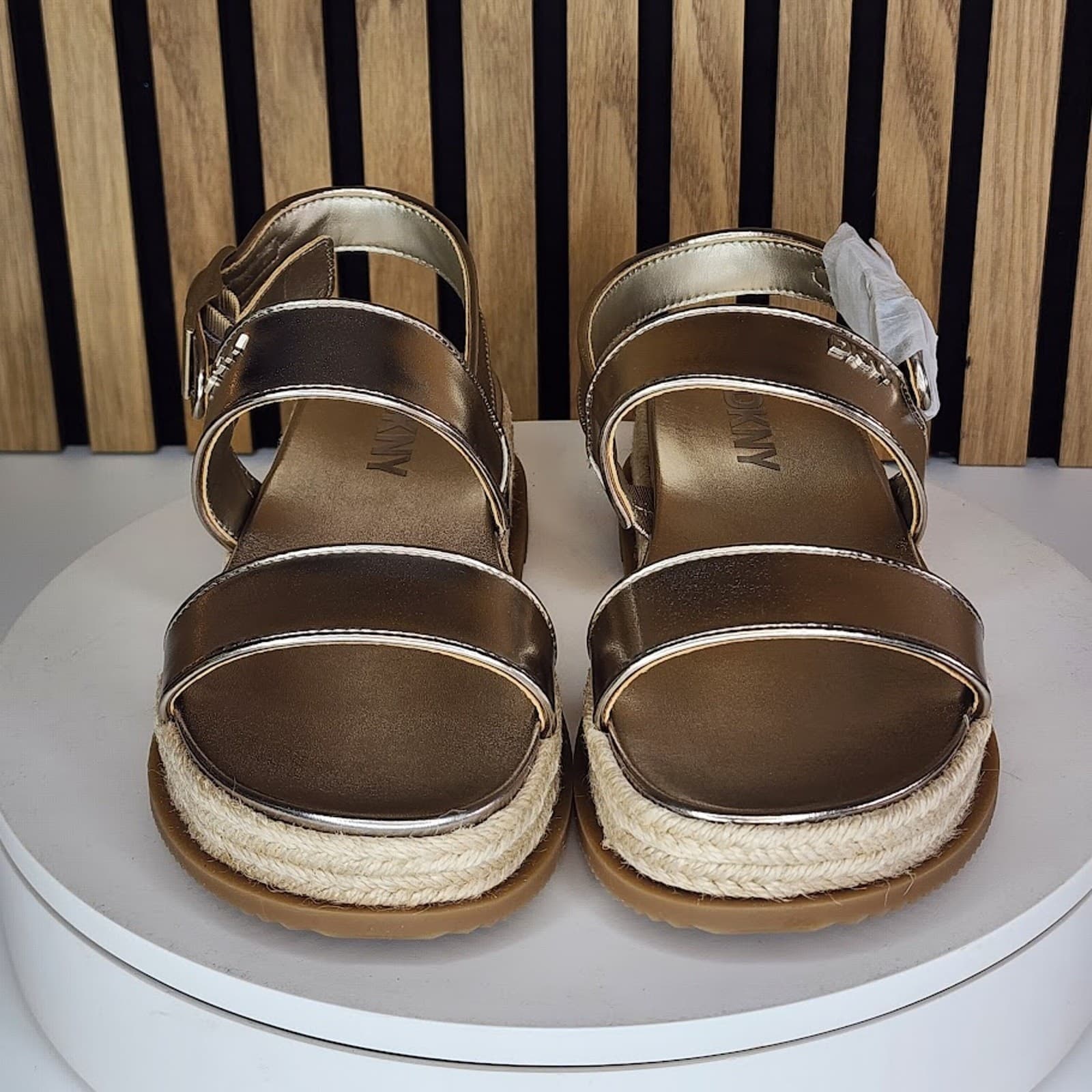 NEW - DKNY Bernae Women’s Slingback Sandals Champagne - Size 7.5 M - Thumbnail 8