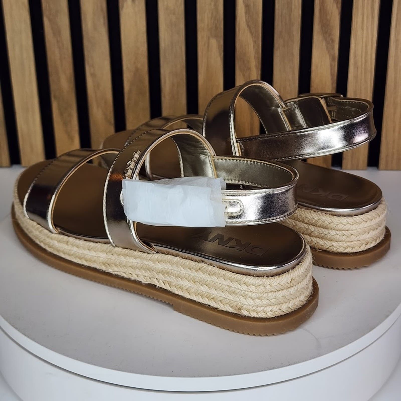 NEW - DKNY Bernae Women’s Slingback Sandals Champagne - Size 8.5 M - Thumbnail 5