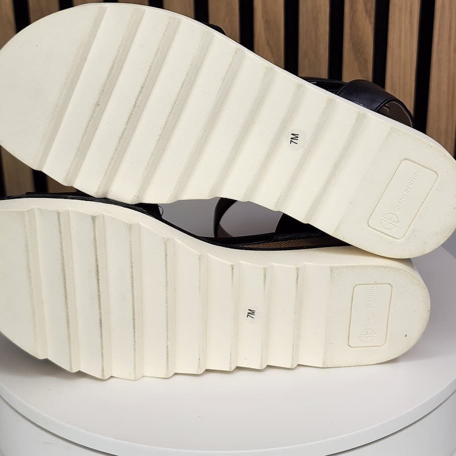NEW - Giani Bernini Constancia Women’s Wedge Sandals Ankle Strap - Size 7 M - Thumbnail 6