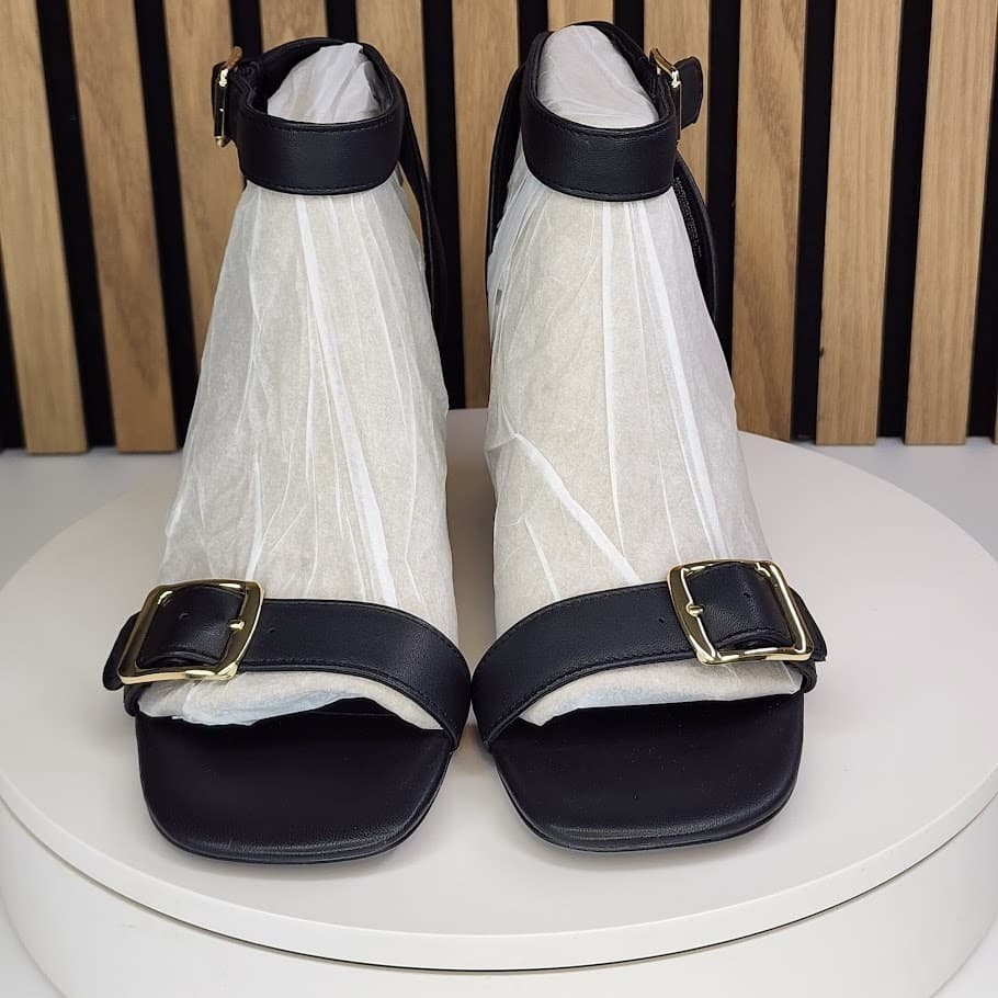 New - Steve Madden Mindi Women’s Black Block Heel Sandals Dress Shoes - Size 9 - Thumbnail 6