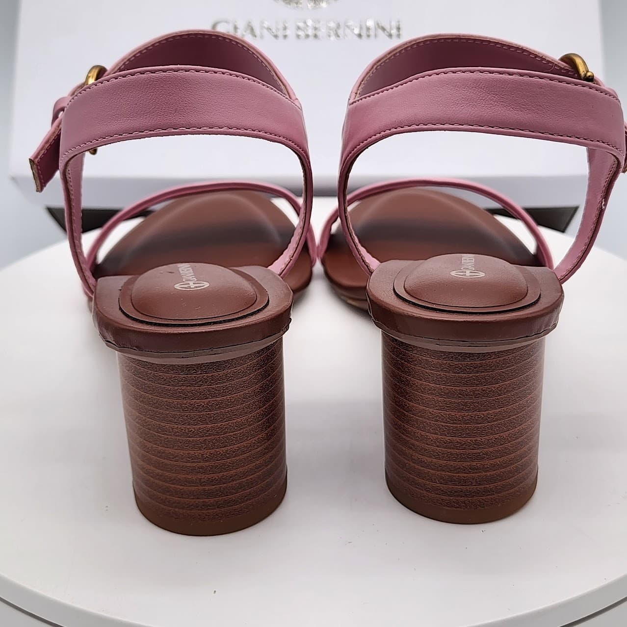 NEW - Giani Bernini Hadleyy Women’s Blush Blom Strappy Sandals Heel Size 9.5 M - Thumbnail 4