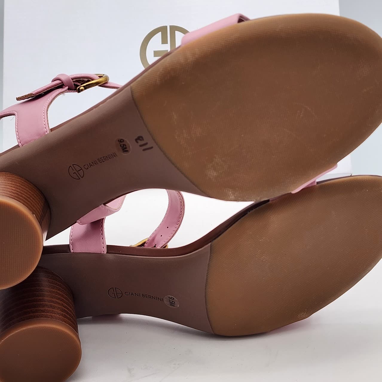 NEW - Giani Bernini Hadleyy Women’s Blush Blom Strappy Sandals Heel Size 9.5 M - Thumbnail 8