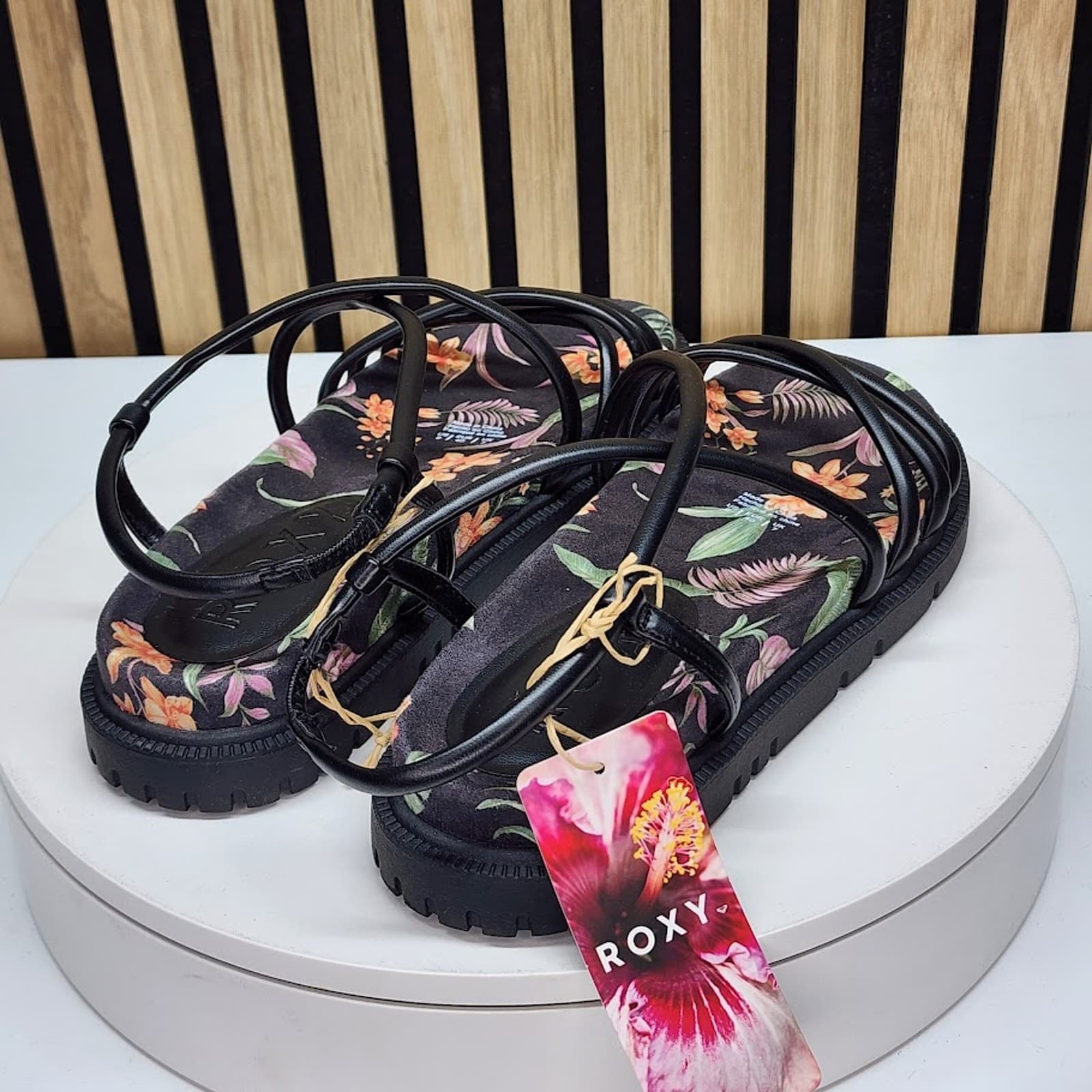 NEW - Roxy Brooke Women’s Platform Strappy Sandals Casual Slip On Shoes - Size 7 - Thumbnail 3