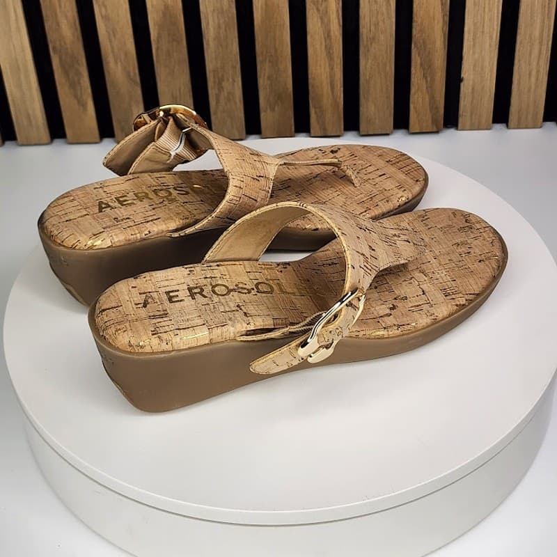NEW - Aerosoles Izola Women’s Wedge Sandals Comfort Slide Shoes Size 6 - Thumbnail 2