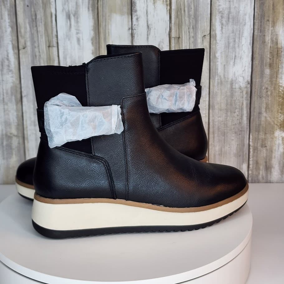 Clarks Women’s Zylah Rose Ankle Boots – Comfort Flatform Leather - Size 7 - Thumbnail 2
