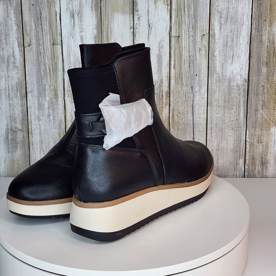 Clarks Women’s Zylah Rose Ankle Boots – Comfort Flatform Leather - Size 7 - Thumbnail 3