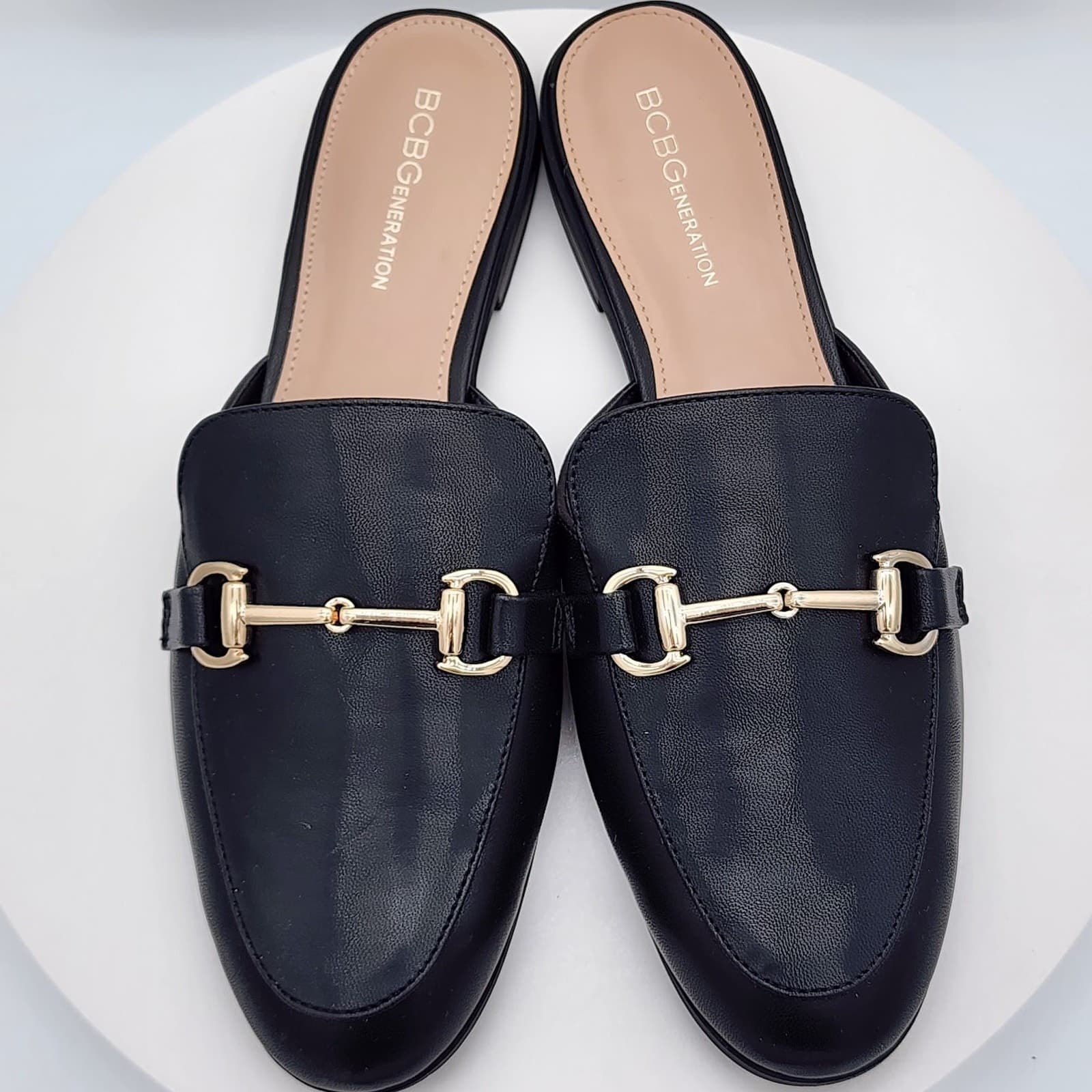 NEW BCBGeneration Zorie Black Mule Loafers Women's Size 10 M Slip-On Flats - Thumbnail 5