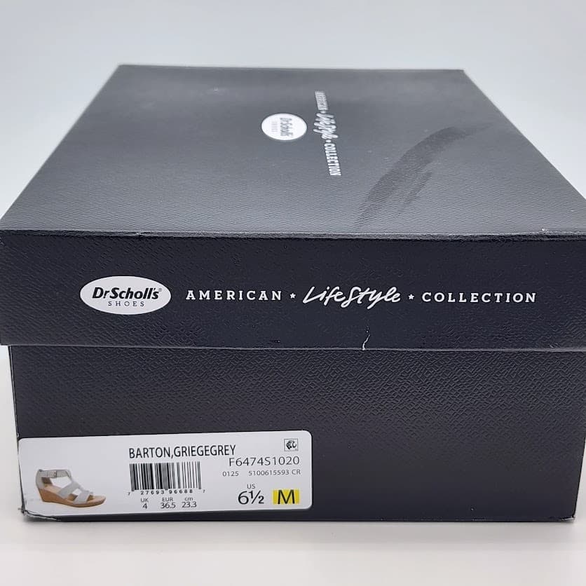 NEW Dr. Scholl's Barton Grey Wedge Sandals Women's Size 6.5M Platform Shoes - Thumbnail 9