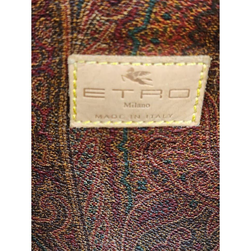 Etro Bordeaux Paisley Boston Bag - Thumbnail 9