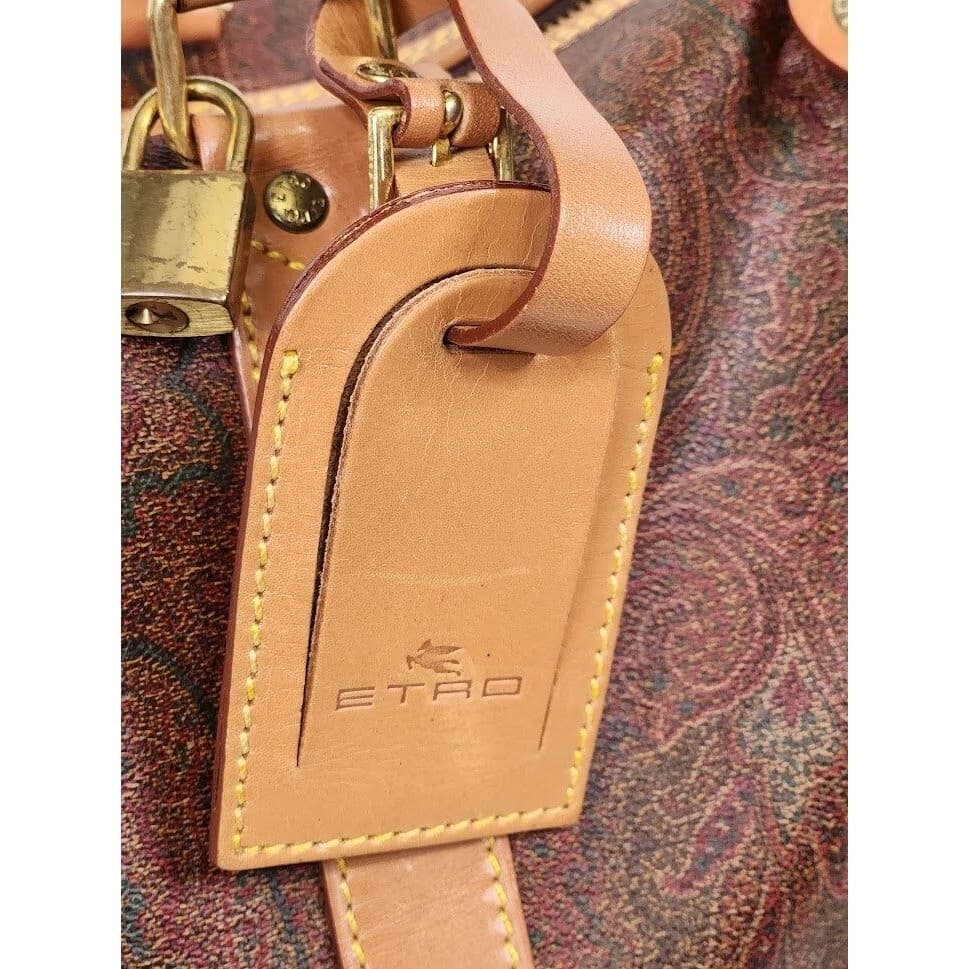 Etro Bordeaux Paisley Boston Bag - Thumbnail 5
