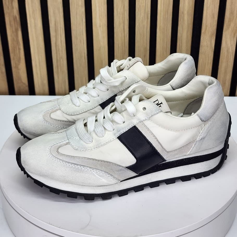 Lauren Ralph Lauren Women’s White Lace-Up Fashion Sneakers - Size 7 - Thumbnail 6