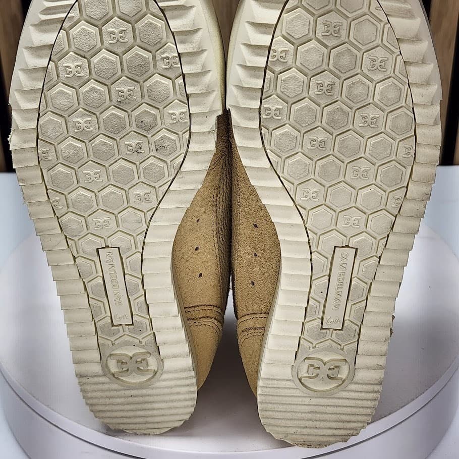 Sam Edelman Women’s Beige Suede & Woven Lace-Up Sneakers - Size 6.5 M - Thumbnail 11