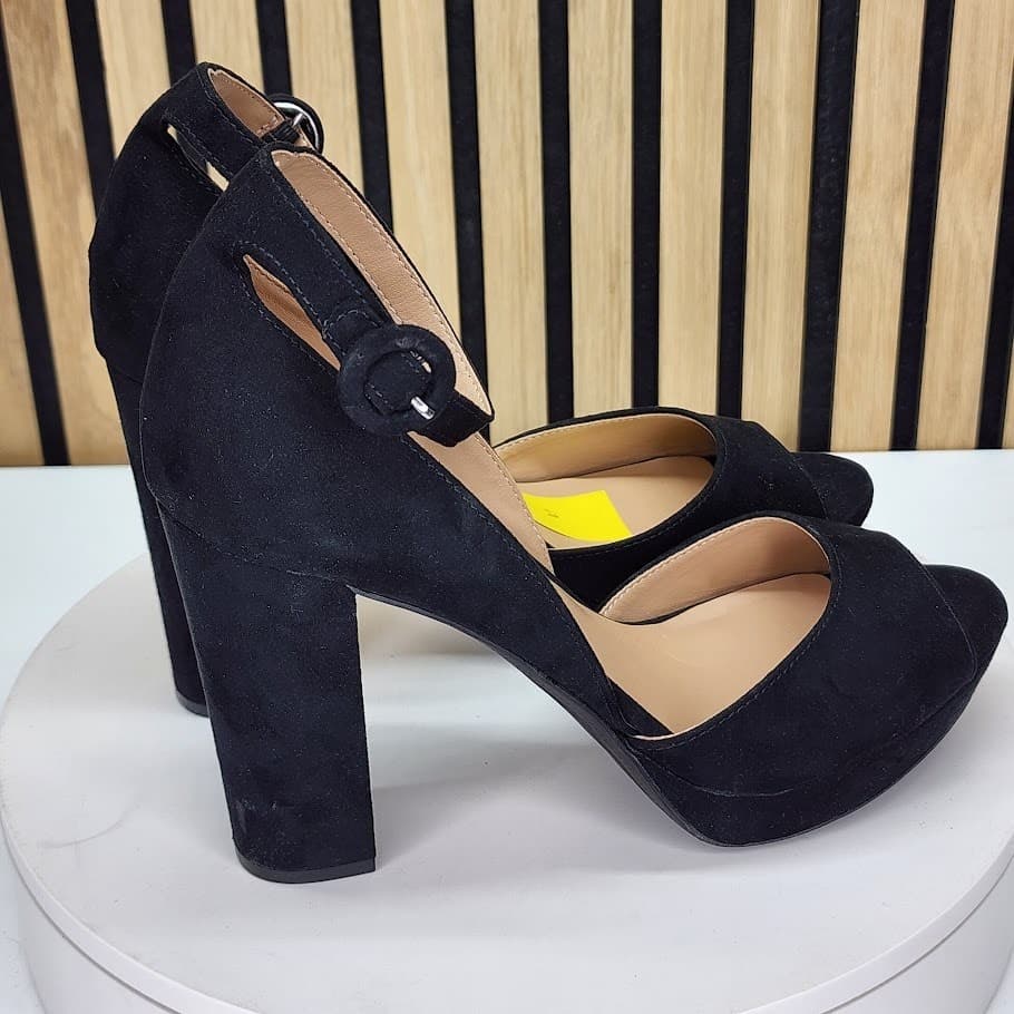 Sun + Stone Women’s Black Platform Block Heel Shoes - Size 10 M - Thumbnail 2