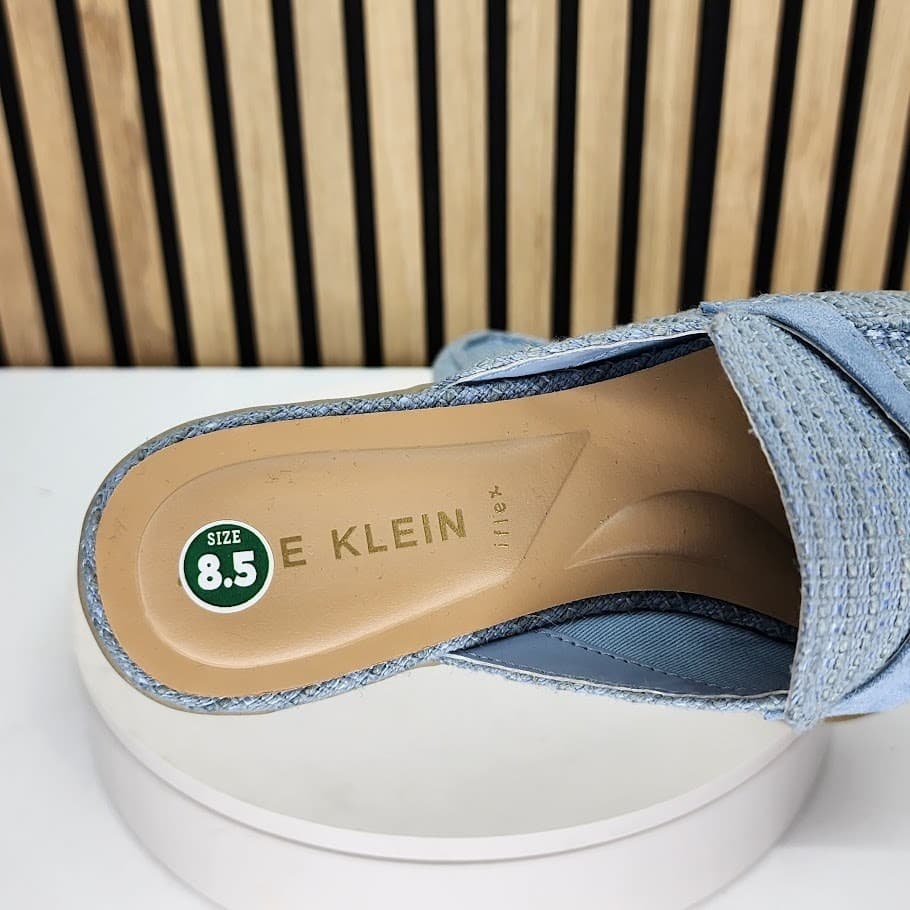 Anne Klein IFlex Women’s Blue Woven Mule Loafers – Size 8.5M - Thumbnail 9