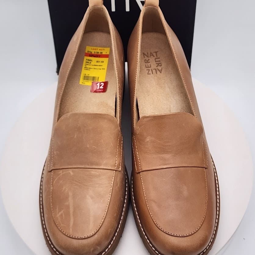 NEW Naturalizer Darry Lug Sole Loafers Toffee Leather Women's Size 12M - Thumbnail 7