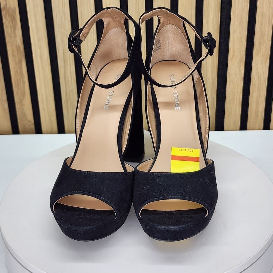 Sun + Stone Women’s Black Platform Block Heel Shoes - Size 10 M - Thumbnail 7
