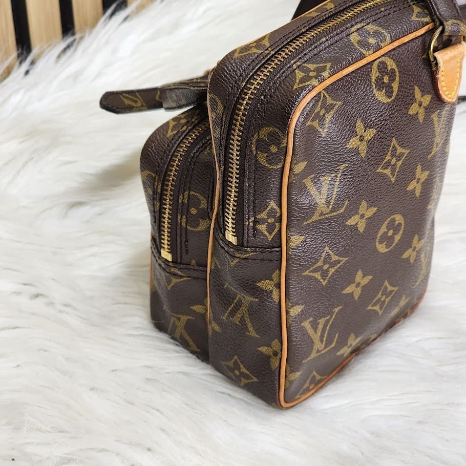 Authentic Louis Vuitton Monogram Mini Amazon Crossbody Bag Brown Vintage - Thumbnail 9
