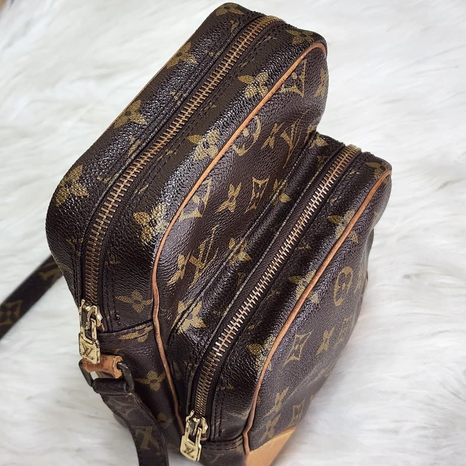 Authentic Louis Vuitton Monogram Amazon Crossbody Bag Brown Vintage - Thumbnail 7
