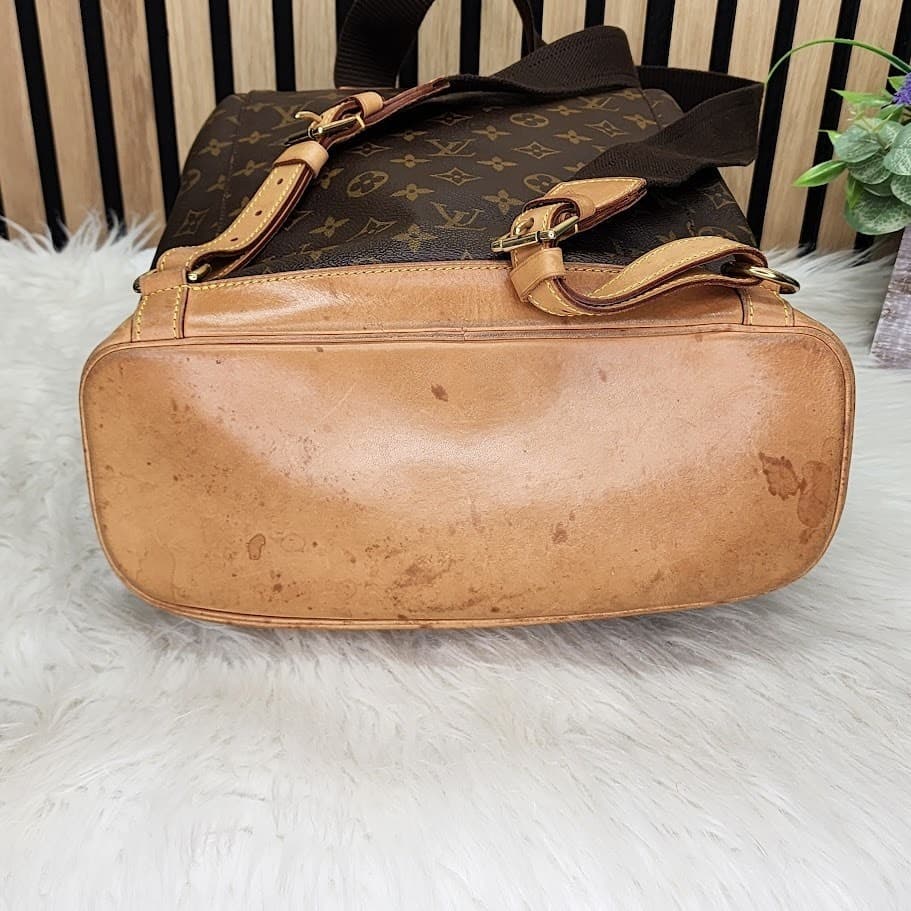Authentic Louis Vuitton Montsouris GM Monogram Backpack Brown Canvas Vintage - Thumbnail 6
