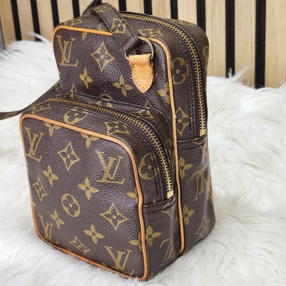 Authentic Louis Vuitton Monogram Mini Amazon Crossbody Bag Brown Vintage - Thumbnail 2